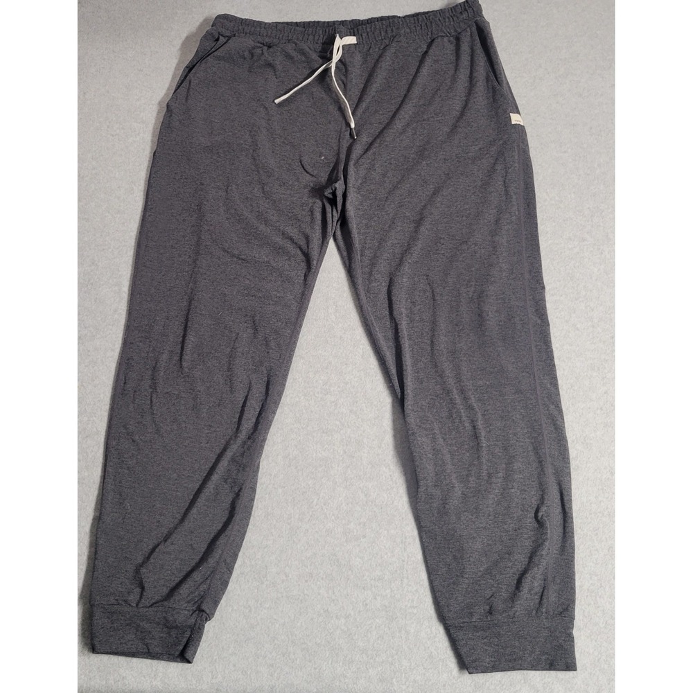 Vuori Performance Joggers Charcoal Heather Gray Drawstring Athletic Pants Mens L